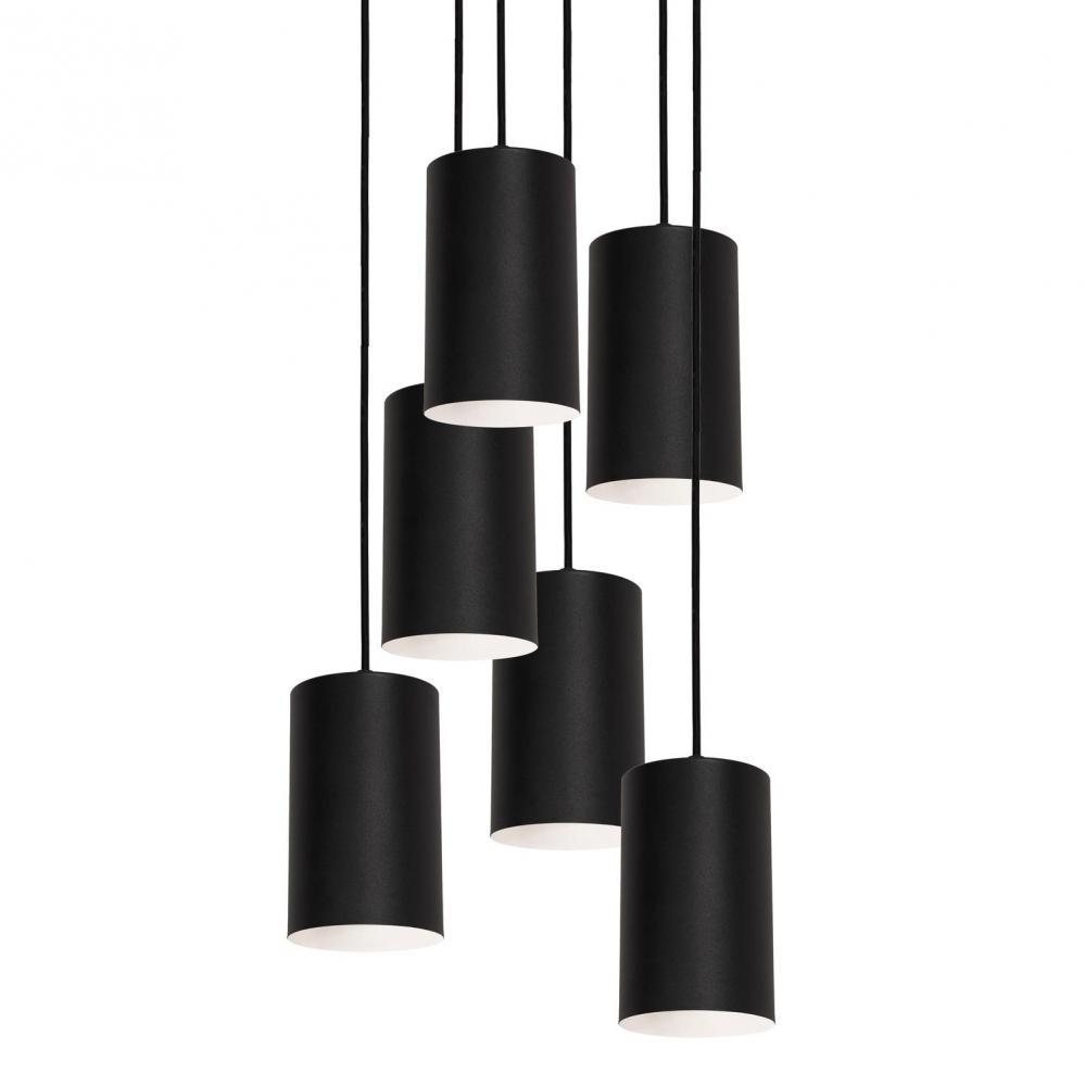 Tyke 24'' 6 Light Round Pendant - BK