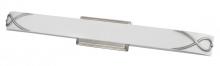 AFX Lighting, Inc. HZV139SNE5T - One Light Satin Nickel White Linen Acrylic Glass Vanity