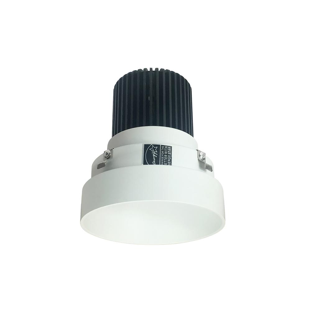 4" Iolite LED Round Trimless Downlight, 10-Degree Optic, 800lm / 12W, 3500K, Matte Powder White