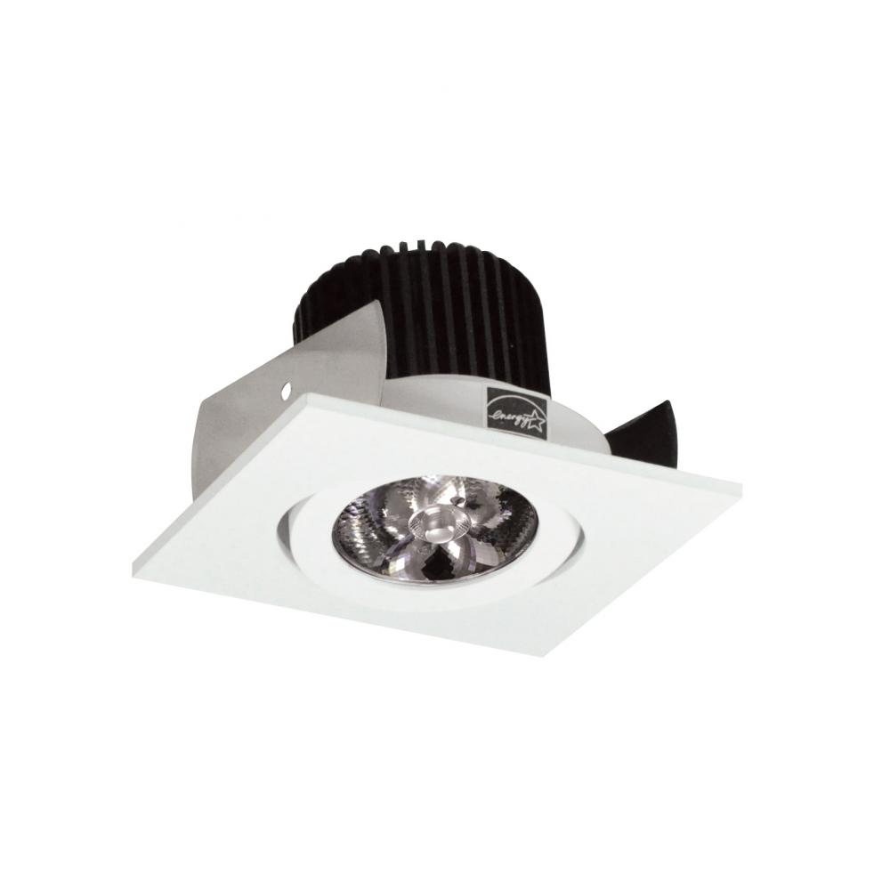 2" Iolite LED Square Adjustable Gimbal, 10-Degree Optic, 800lm / 12W, 3000K, Matte Powder White