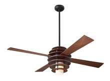 Modern Fan Co. SLA-MG-52-BK-LED-002 - Stella Fan; Mahogany/Dark Bronze Finish; 52" Black Blades; 17W LED; Fan Speed and Light Control