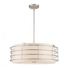  55115-91 - 5 Light Brushed Nickel Pendant Chandelier