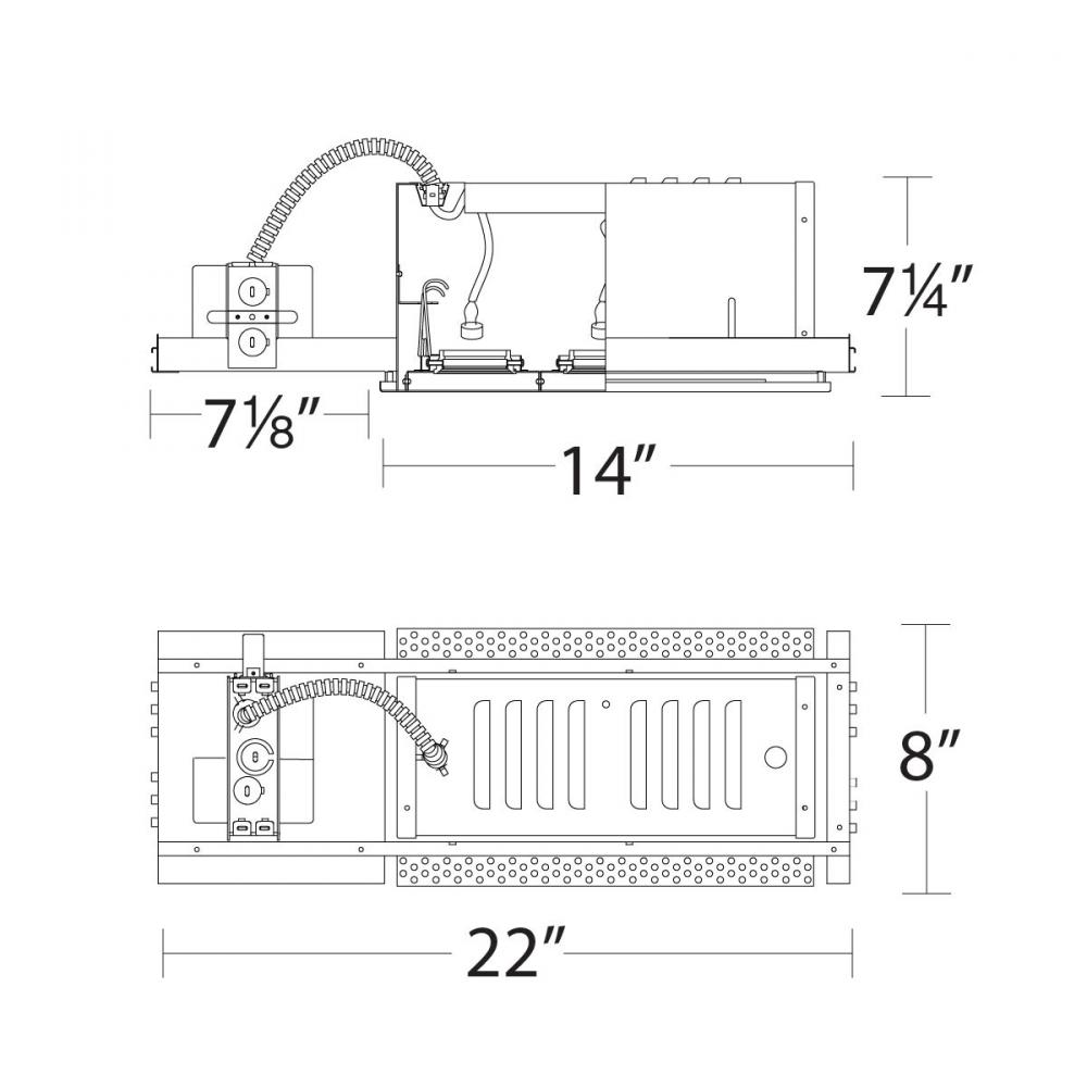 Low Voltage Multiple Three Light Housing