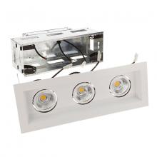  MT-3LD311R-F930-WT - Mini Multiple LED Three Light Remodel Housing with Trim and Light Engine