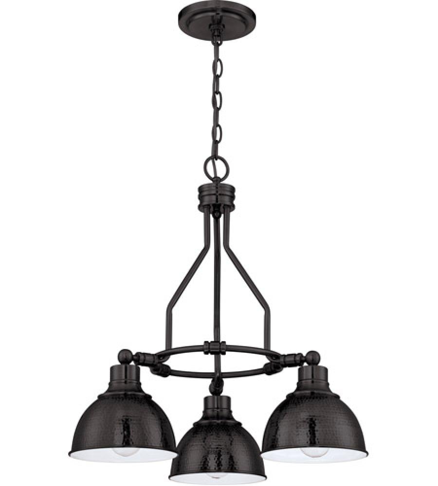 Timarron 3 Light Down Chandelier in Aged Bronze Brushed