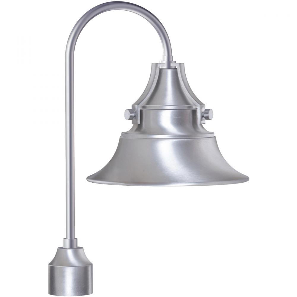 Union 1 Light Outdoor Post Mount in Satin Aluminum