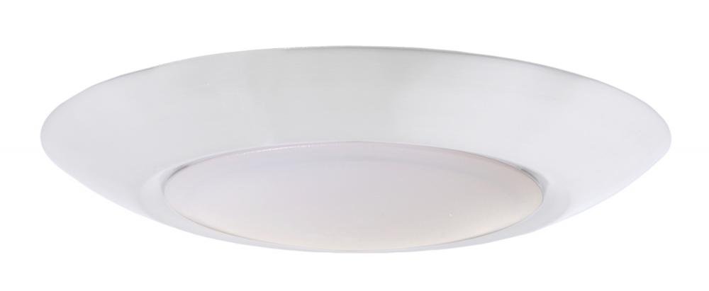 Slim Line 1 Light 6" LED Flushmount in White (7" Overall Diameter, 4000K)