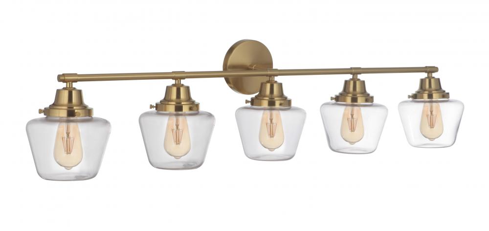 Essex 5 Light Vanity in Satin Brass