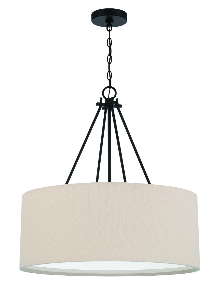 Duke 3 Light 24" Pendant in Flat Black