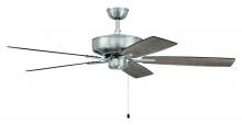 Craftmade P52BNK5-52DWGWN - 52" Pro Plus Fan in Brushed Polished Nickel w/ Driftwood/Grey Walnut Blades