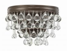 Crystorama 132-VZ - Calypso 2 Light Crystal Teardrop Vibrant Bronze Sconce