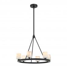 Crystorama ARA-10264-MK-ST - Aragon 6 Light Matte Black Chandelier