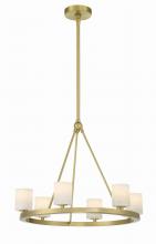  ARA-10264-SB-ST - Aragon 6 Light Soft Brass Chandelier