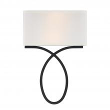 Crystorama BRK-A3702-BF - Brinkley 2 Light Black Forged Sconce