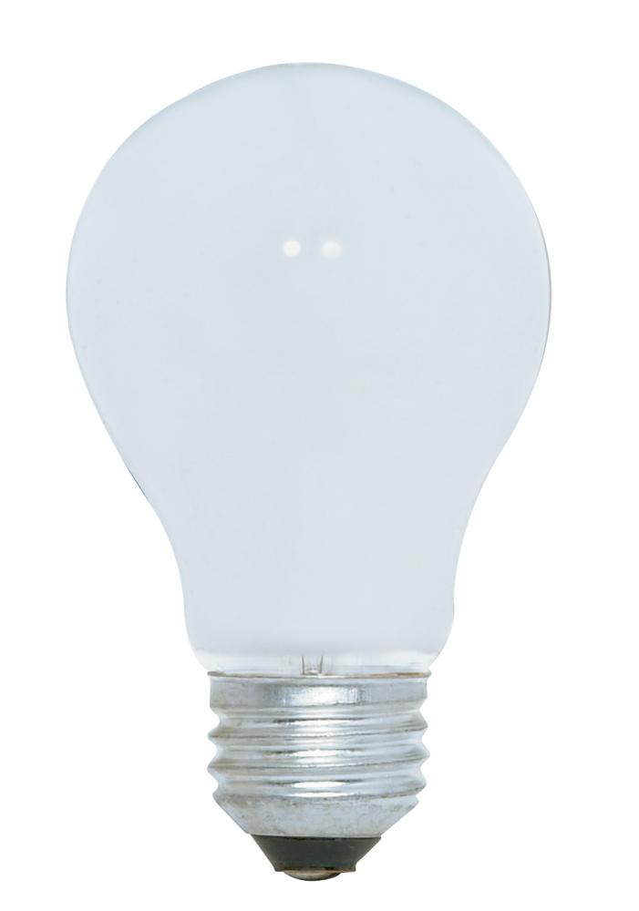 40 Watt A19 Incandescent; White; 1500 Average rated hours; 280 Lumens; Medium base; 120 Volt; 4/Pack