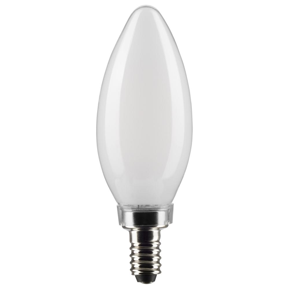 4 Watt B11 LED; Frosted; Candelabra Base; 5000K; 350 Lumens; 120 Volt; 2-Pack