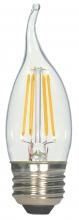 Satco Products Inc. S9965 - 5.5 Watt CA11 LED; Flame tip shape; Clear; Medium base; 2700K; 500 Lumens; 120 Volt