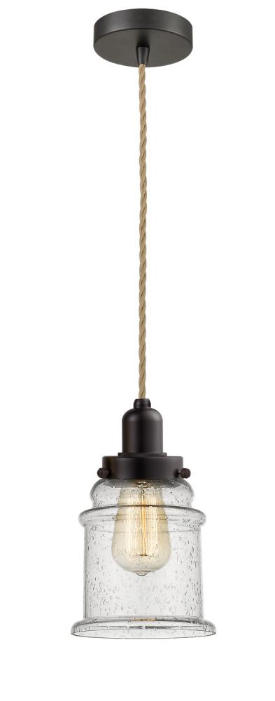 Whitney - 1 Light - 8 inch - Oil Rubbed Bronze - Cord hung - Mini Pendant