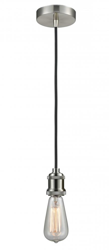 Edison - 1 Light - 2 inch - Satin Nickel - Cord hung - Mini Pendant