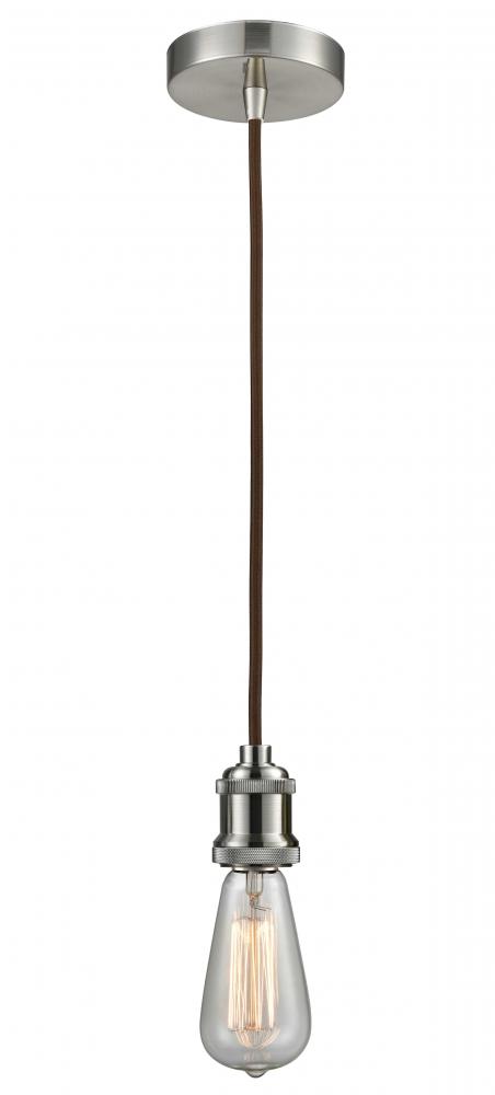 Edison - 1 Light - 2 inch - Satin Nickel - Cord hung - Mini Pendant