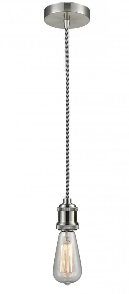 Edison - 1 Light - 2 inch - Satin Nickel - Cord hung - Mini Pendant