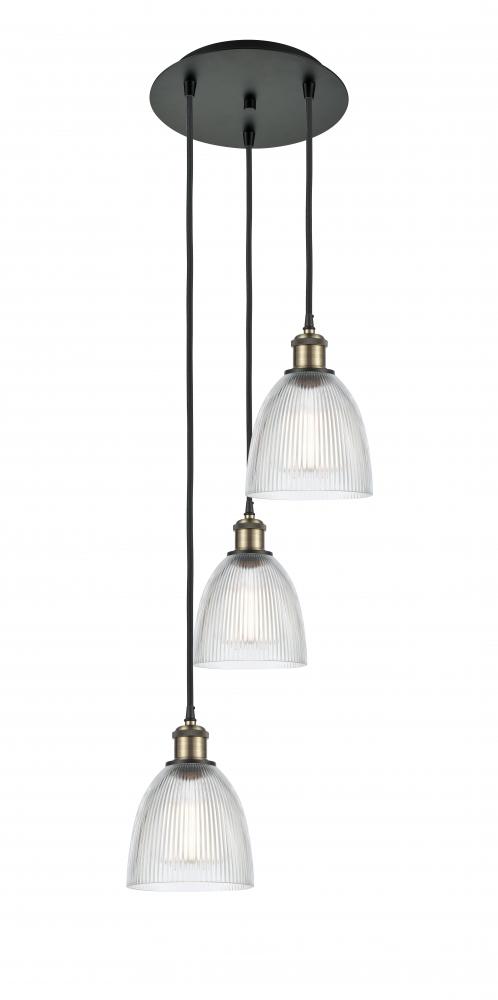 Castile - 3 Light - 13 inch - Black Antique Brass - Cord Hung - Multi Pendant