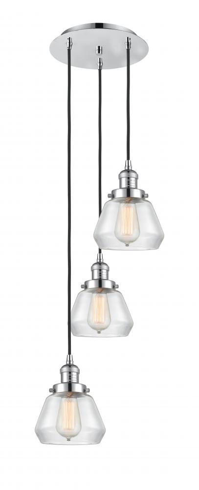 Fulton - 3 Light - 14 inch - Polished Chrome - Cord hung - Multi Pendant