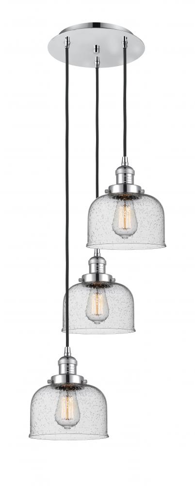 Cone - 3 Light - 14 inch - Polished Chrome - Cord hung - Multi Pendant