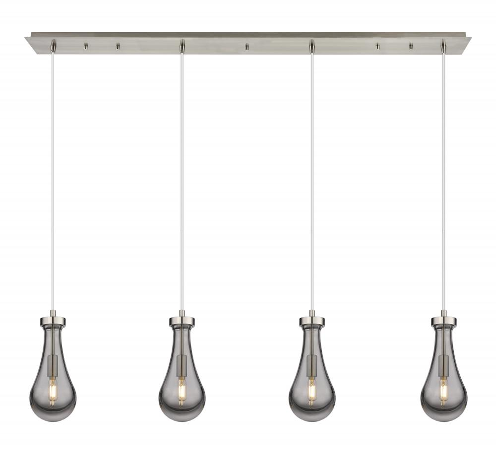 Owego - 4 Light - 49 inch - Brushed Satin Nickel - Linear Pendant