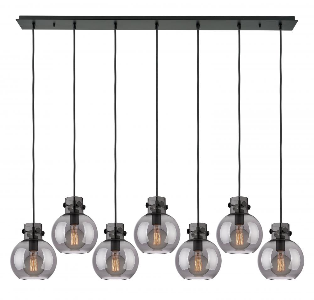 Newton Sphere - 7 Light - 52 inch - Matte Black - Cord hung - Linear Pendant