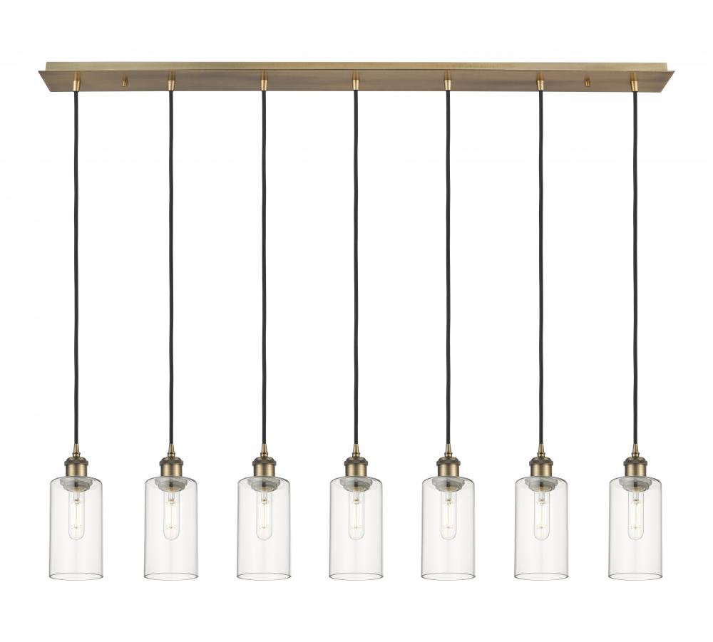 Crown Point - 7 Light - 49 inch - Brushed Brass - Linear Pendant