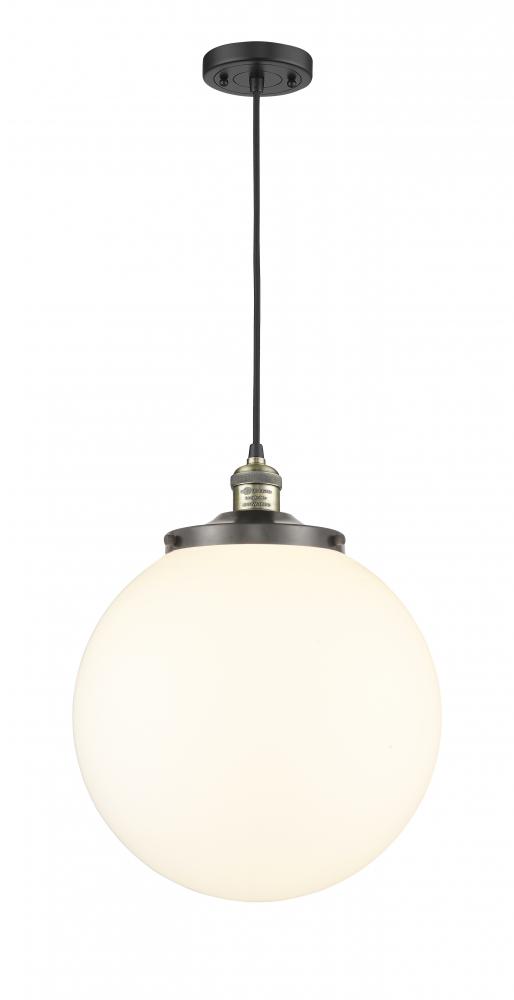 Beacon - 1 Light - 14 inch - Black Antique Brass - Cord hung - Mini Pendant