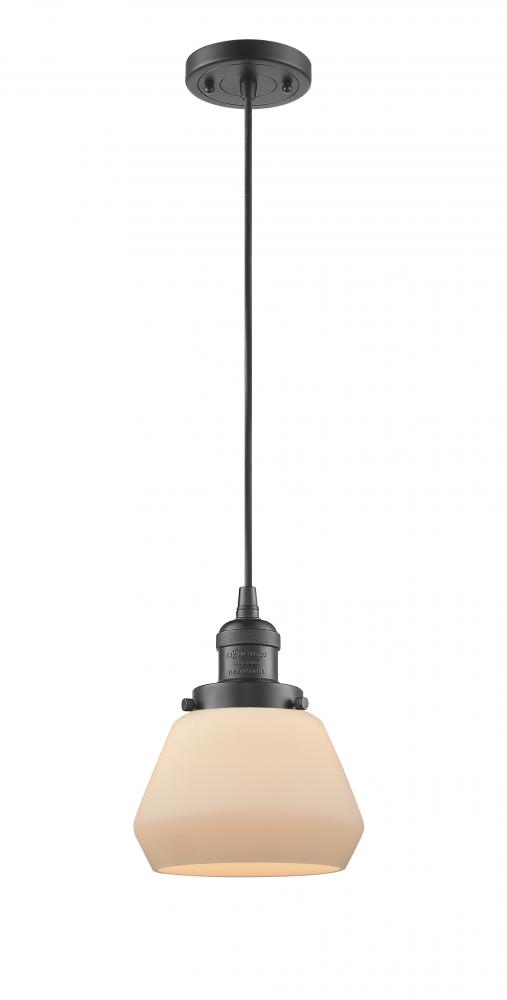 Fulton - 1 Light - 7 inch - Oil Rubbed Bronze - Cord hung - Mini Pendant