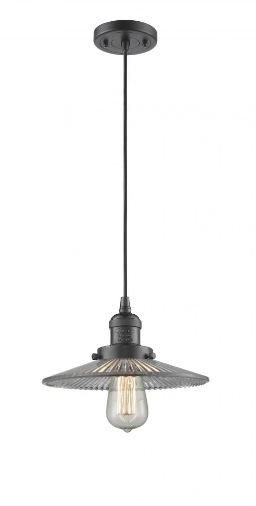 Halophane - 1 Light - 9 inch - Oil Rubbed Bronze - Cord hung - Mini Pendant