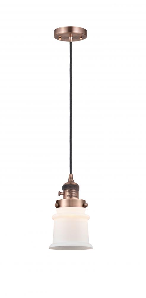 Canton - 1 Light - 5 inch - Antique Copper - Cord hung - Mini Pendant