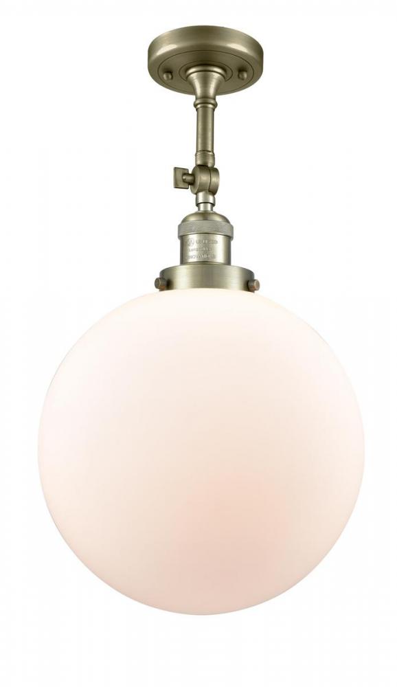 Beacon - 1 Light - 12 inch - Antique Brass - Semi-Flush Mount