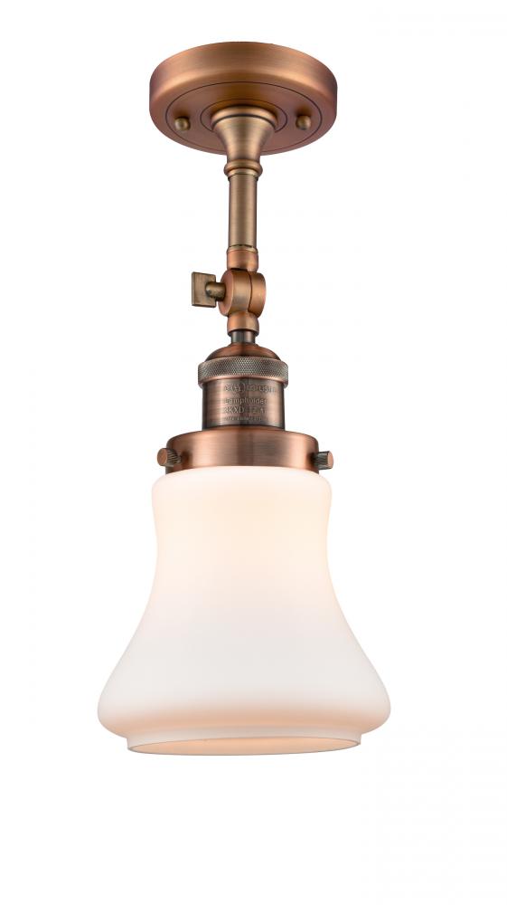 Bellmont - 1 Light - 6 inch - Antique Copper - Semi-Flush Mount