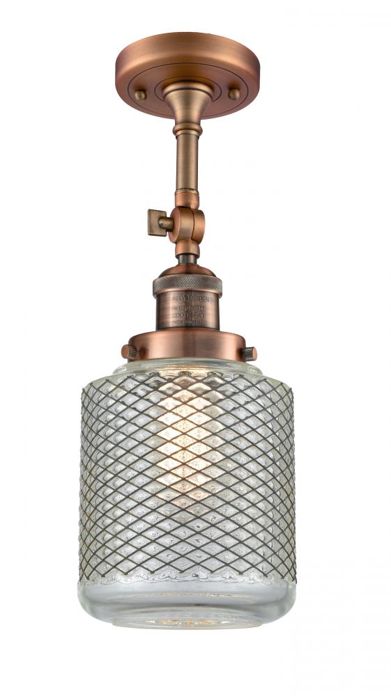 Stanton - 1 Light - 6 inch - Antique Copper - Semi-Flush Mount