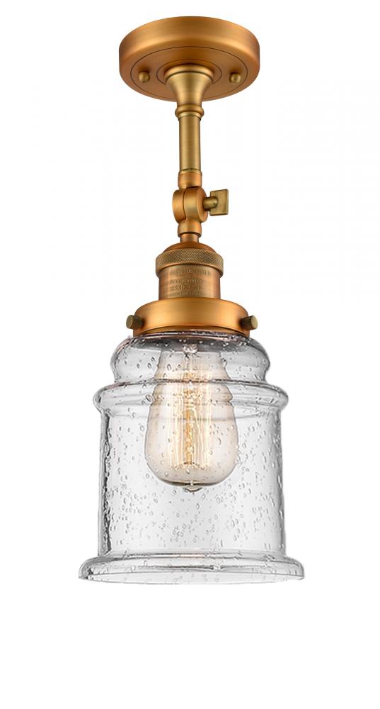 Canton - 1 Light - 6 inch - Brushed Brass - Semi-Flush Mount