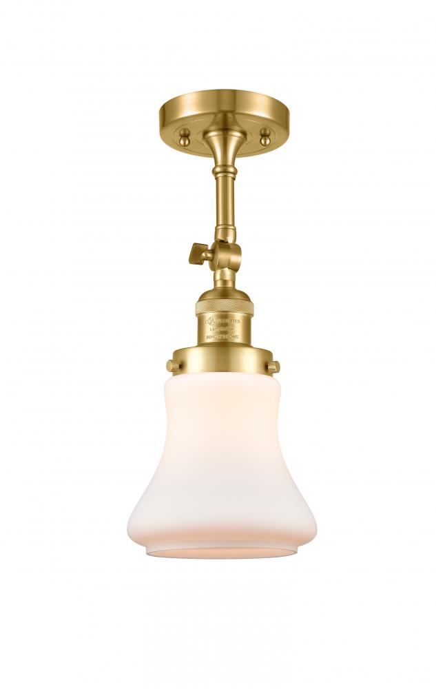 Bellmont - 1 Light - 6 inch - Satin Gold - Semi-Flush Mount