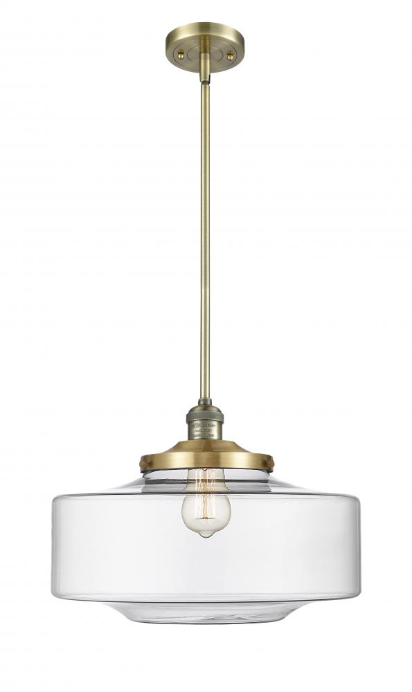 Bridgeton - 1 Light - 12 inch - Antique Brass - Stem Hung - Mini Pendant