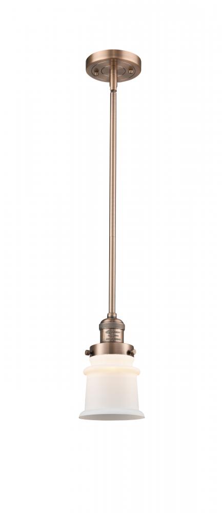 Canton - 1 Light - 5 inch - Antique Copper - Stem Hung - Mini Pendant