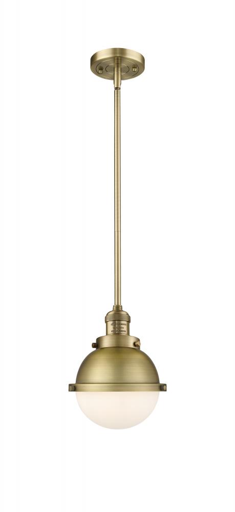 Hampden - 1 Light - 7 inch - Brushed Brass - Stem Hung - Mini Pendant