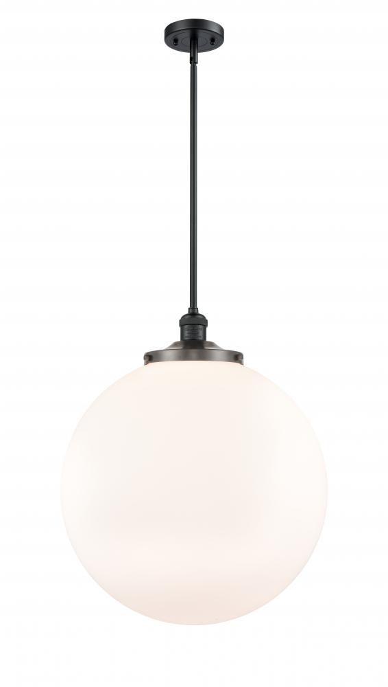 Beacon - 1 Light - 18 inch - Matte Black - Stem Hung - Pendant