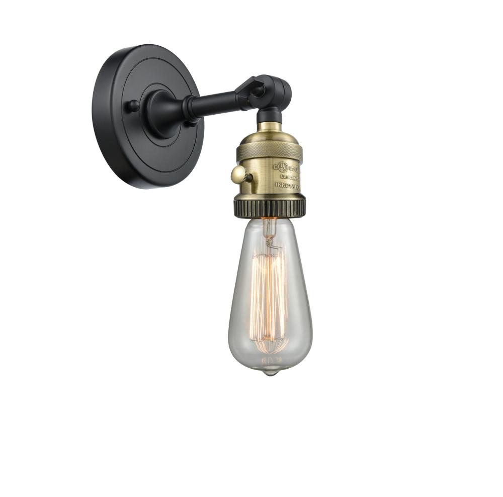 Bare Bulb - 1 Light - 5 inch - Black Antique Brass - Sconce