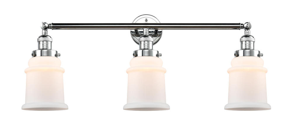 Canton - 3 Light - 30 inch - Polished Chrome - Bath Vanity Light