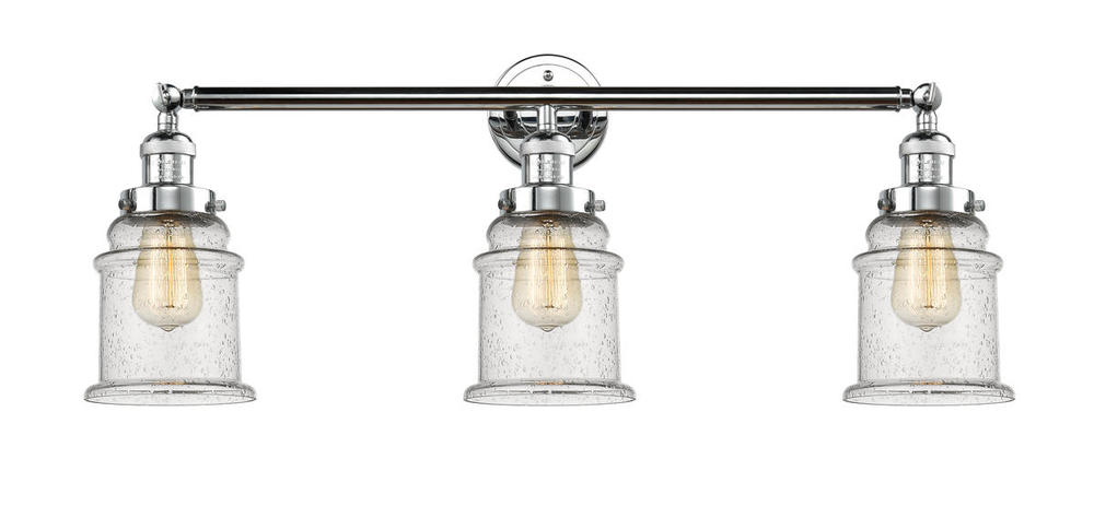 Canton - 3 Light - 30 inch - Polished Chrome - Bath Vanity Light