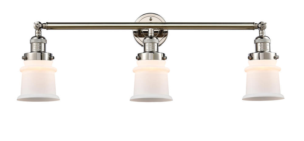 Canton - 3 Light - 30 inch - Polished Nickel - Bath Vanity Light