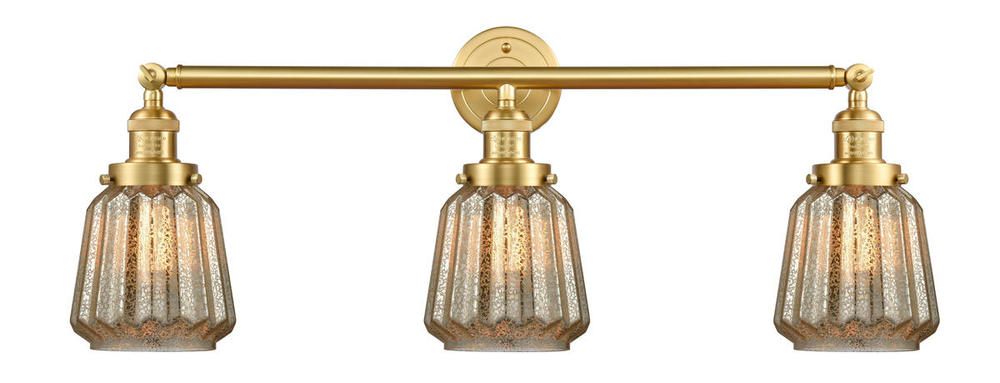 Chatham - 3 Light - 30 inch - Satin Gold - Bath Vanity Light