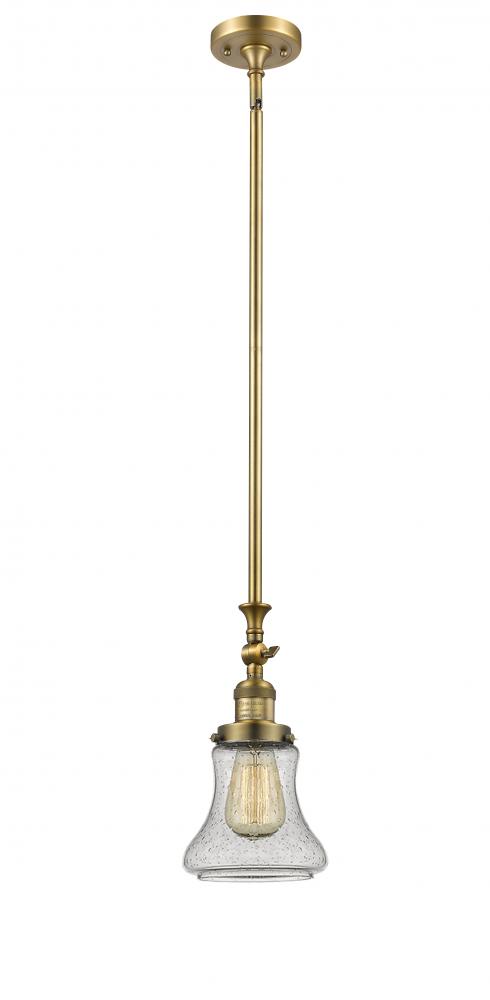 Bellmont - 1 Light - 6 inch - Brushed Brass - Stem Hung - Mini Pendant